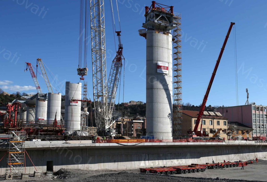 07/03/2020, Genova, avanzamento dei lavori del nuovo ponte sul Polcevera